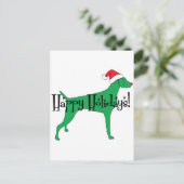 Weimaraner Kerstvakantie Feestdagenkaart (Staand voorkant)