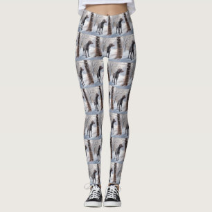 Weimaraner Laat het Sneeuwen Kerstmis Leggings