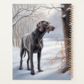 Weimaraner Laisser Neige Noël (Dos)