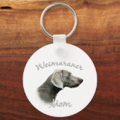 Weimaraner Mam 2 Sleutelhanger (Voorkant)