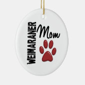 Weimaraner Mam Pauw Print 2 Keramisch Ornament (Rechts)