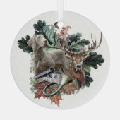 Weimaraner metal-versiering glas ornament (Achterkant)