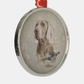 Weimaraner Metalen Ornament (Rechts)