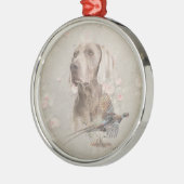 Weimaraner Metalen Ornament (Links)