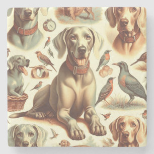 Weimaraner naadloos Stenen Onderzetter