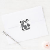 Weimaraner Nation: Weimies ROCK! Ronde Sticker (Envelop)