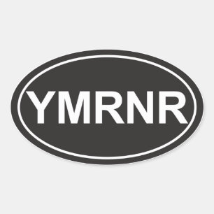 Weimaraner Nation: YMRNR Euro Stijl Ovale Sticker