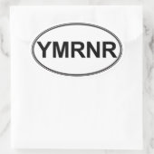 Weimaraner Nation: YMRNR Euro Stijl Ovale Sticker (Tas)