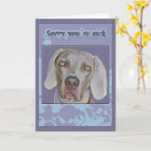 Weimaraner obtenir une carte de bien (Fleur jaune)