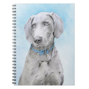 Weimaraner Painting - Keer originele Dog Art Notitieboek