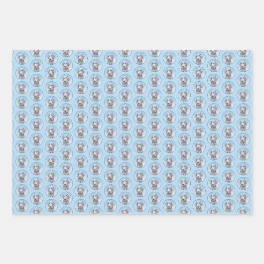 Weimaraner Painting - Kute Original Dog Art Inpakpapier Vel (Voorkant)