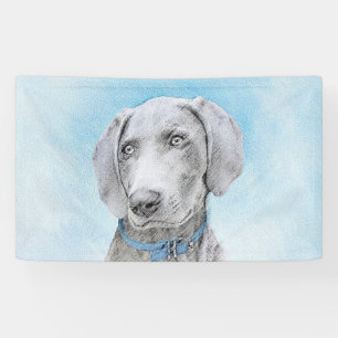 Weimaraner Painting - Kute Original Dog Art Spandoek