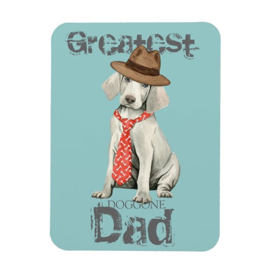 Weimaraner Pap Magneet (Verticaal)