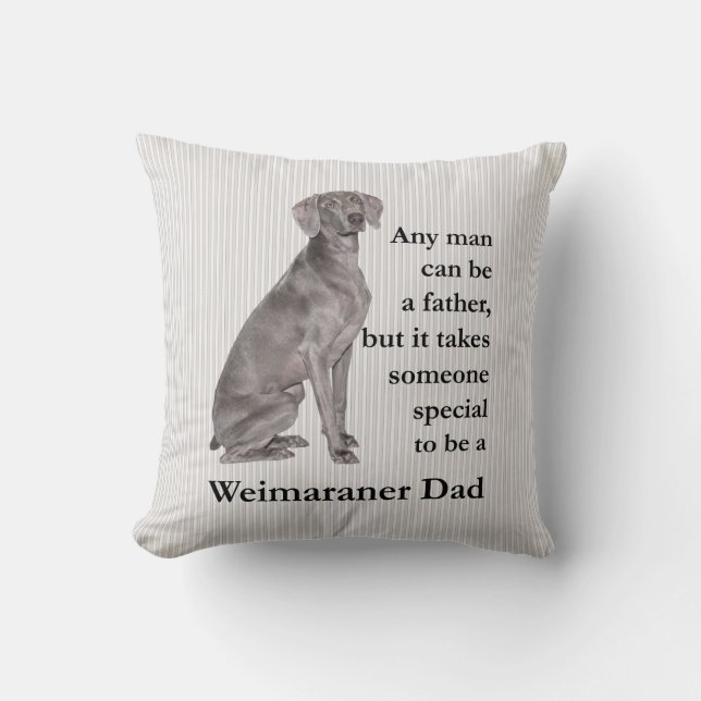 Weimaraner Pap Pillow Kussen (Voorkant)