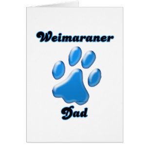 Weimaraner Papa bleu Pawprint