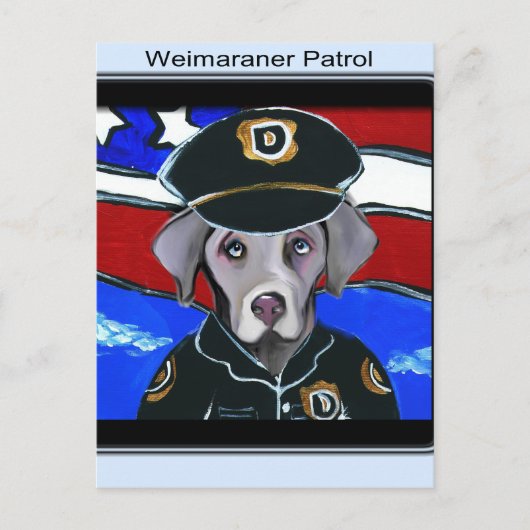 WEIMARANER PATROL OFFICIER BRIEFKAART (Voorkant)