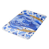 Weimaraner peering thru the letter "O" in Gold Badmat (Gekanteld)