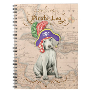Weimaraner Pirate Notitieboek