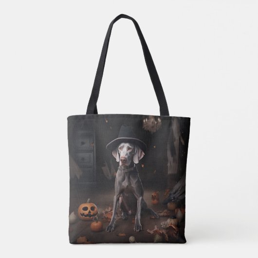 Weimaraner pompoenen Halloween eng Draagtas (Achterkant)