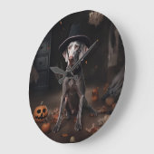 Weimaraner pompoenen Halloween eng Grote Klok (Hoek)
