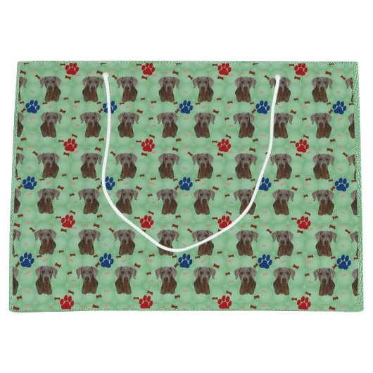 Weimaraner Portrait Large Cadeautasje (Voorkant)