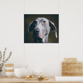 Weimaraner Portrait Poster (Keuken)