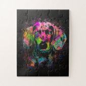Weimaraner puppy color splash legpuzzel (Verticaal)