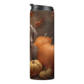 Weimaraner Puppy Herfst Delight Pompoen Thermosbeker (Geroteerd rechts)