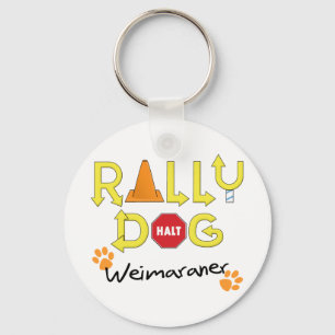 Weimaraner Rally Dog Sleutelhanger