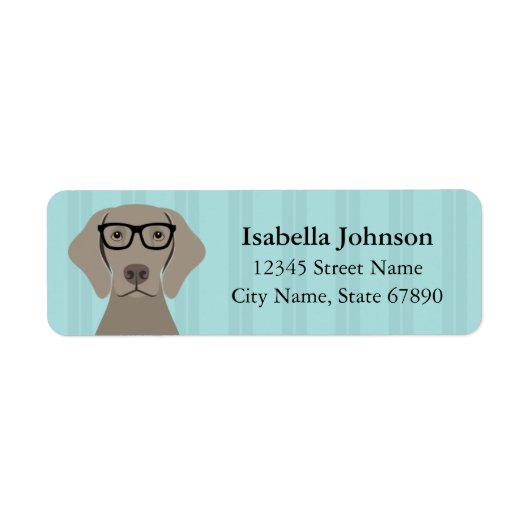 Weimaraner Return Address Labels (Voorkant)
