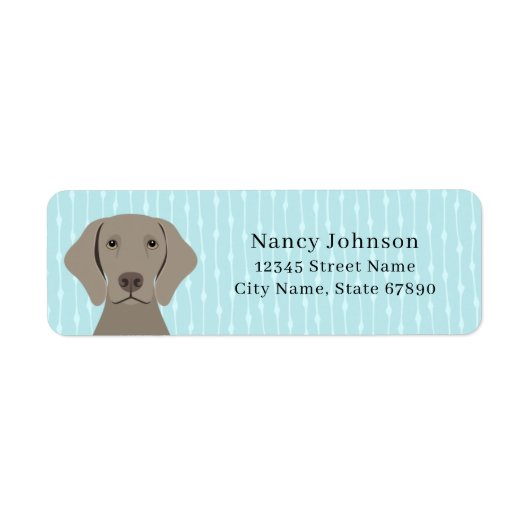 Weimaraner Return Address Labels (Voorkant)