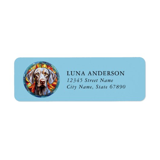 Weimaraner Return Address Labels (Voorkant)