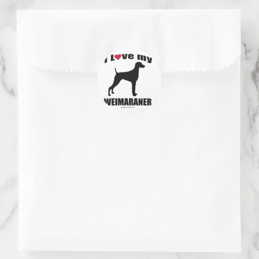 Weimaraner Ronde Sticker (Tas)