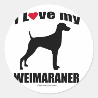 Weimaraner Ronde Sticker
