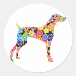 Weimaraner Ronde Sticker