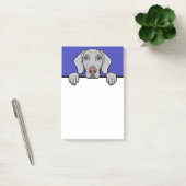 Weimaraner Schattige Peeking Hondenliefhebber Gift Post-it® Notes (Kantoor)