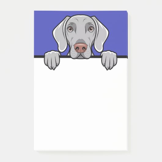 Weimaraner Schattige Peeking Hondenliefhebber Gift Post-it® Notes (Voorkant)