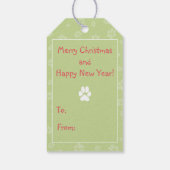 Weimaraner schattige puppy met sjieke Dog-portretk Cadeaulabel (Achterkant)