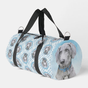 Weimaraner Schilderen Grijs Zilver Originele Hond Plunjezak