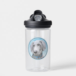 Weimaraner Schilderij - Mooie Originele Honden Kun Waterfles
