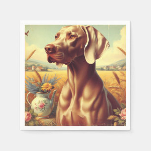  Weimaraner schilderij Servet