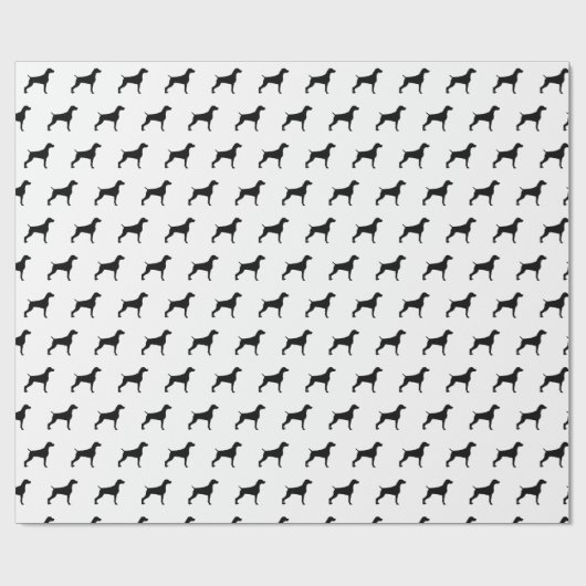 Weimaraner Silhouette Wrapping Paper Cadeaupapier (Vlak)