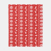 Weimaraner Silhouettes | Kerstmis Weim Dogs Fleece Deken (Voorkant)