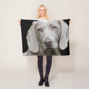 Weimaraner Silver Gray Fleece Deken