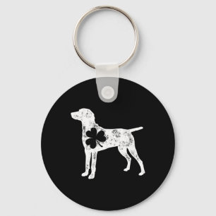 Weimaraner St Patricks Day Jongens Meisjes Shamroc Sleutelhanger