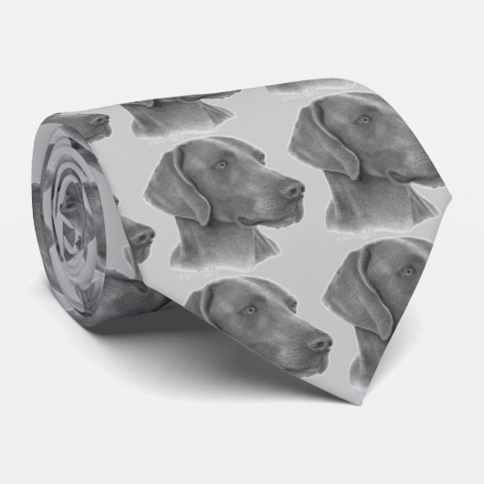 Weimaraner Stropdas (Opgerold)