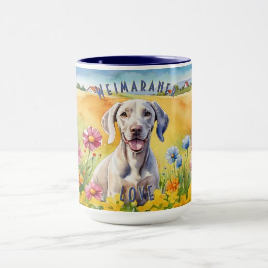 Weimaraner Sunrise Combo Mug (Centre)