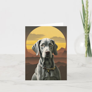 Weimaraner Sunset Wenskaart Kaart