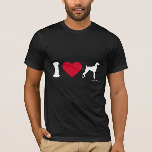 WEIMARANER T-SHIRT - IK HOOP VAN WEIMARANTEN (Voorkant)