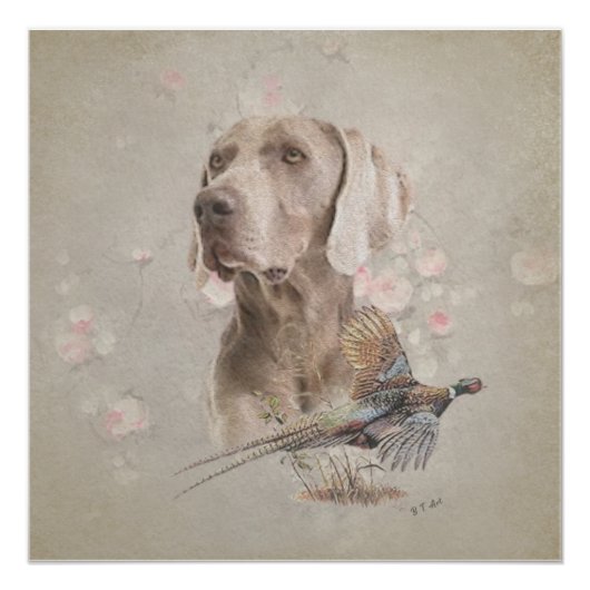 Weimaraner Tapestry Perfect Poster (Voorkant)